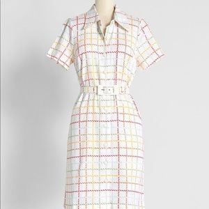 ModCloth label Intersection of Extraordinary Shirt Dress in Rainbow